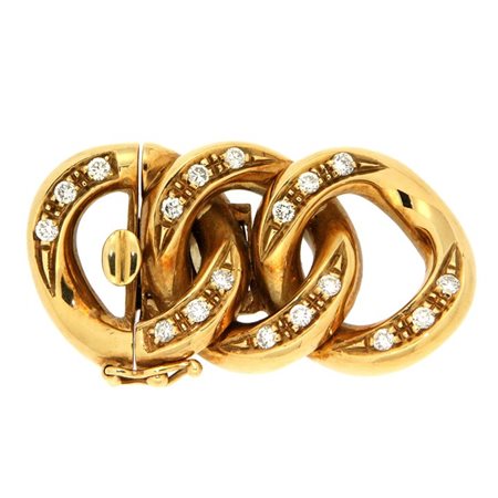 FERMAGLIO Fermaglio per collana in oro giallo a maglia intrecciata con...