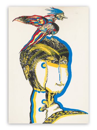 REMO BRINDISI (1918-1996) - Ragazzo con uccello