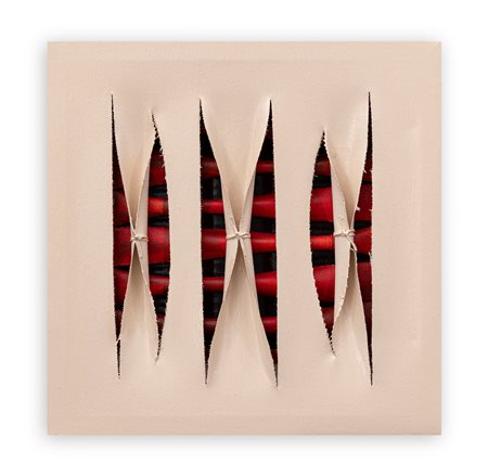 CALOGERO SALEMI (1966) - Squarci di rosso e viola, 2023