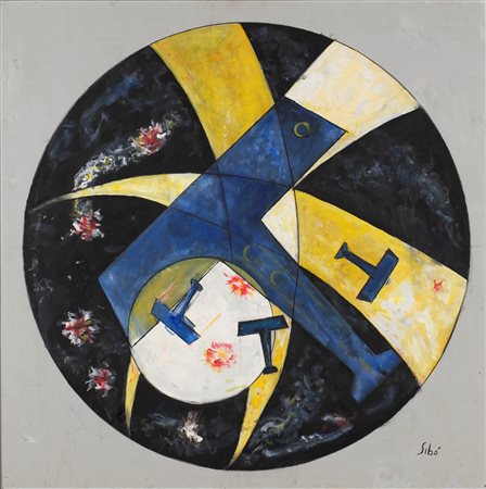 Sibò (Pierluigi Bossi) (Milano 1907-2000)  - Virata circolare, 1936