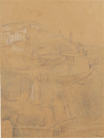 Ferruccio Ferrazzi (Roma 1891-1978)  - Paesaggio, 1932