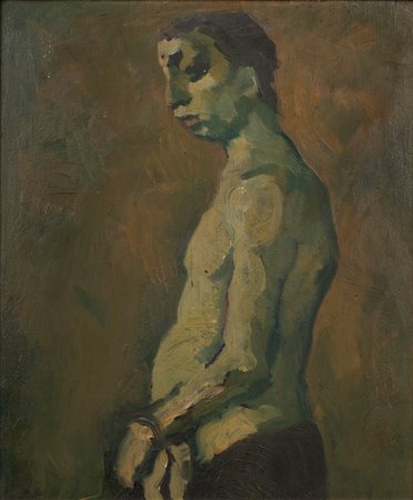 Domenico Cantatore (Ruvo di Puglia 1906-Parigi 1998)  - Figura di profilo, 1943