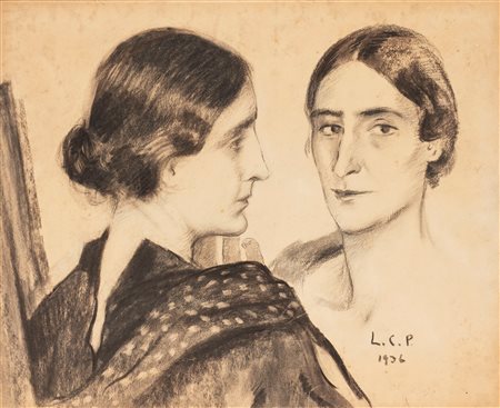 Leonetta Cecchi Pieraccini (Poggibonsi 1882-Roma 1977)  - Ritratto di Elena Labroca, madre di Titina Maselli, 1936