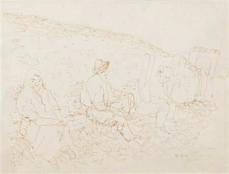 Eugen Dragutescu (Iasi 1914-1993)  - Viandanti, 1942