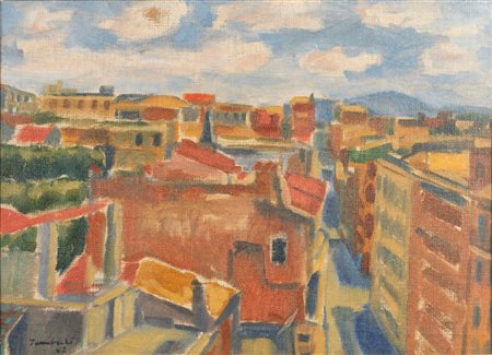 Orfeo Tamburi (Jesi 1906-Parigi 1994)  - Tetti di Roma, 1942