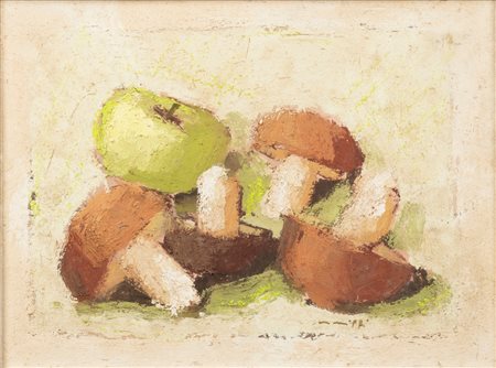 Franco  Marzilli (Roma 1934-Poggio Mirteto 2010)  - Mele e funghi