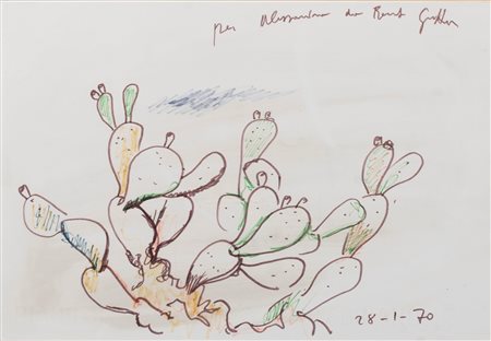 Renato Guttuso (Bagheria 1911-Roma 1987)  - Fichi d'India, 1970