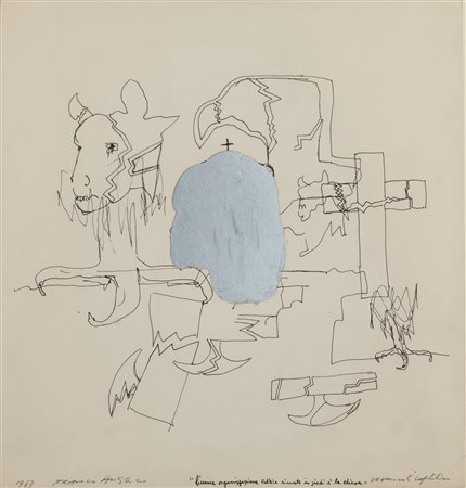 Franco Angeli (Roma 1935-1988)  - Frammenti capitolini, 1963