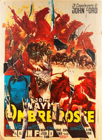Mimmo Rotella (Catanzaro 1918-Milano 2006)  - Ombre Rosse, 2004
