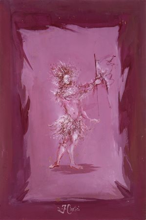 Fabrizio Clerici (Milano 1913-Roma 1993)  - Lo sbandieratore, 1979