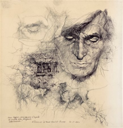 Renzo Vespignani (Roma 1924-2001)  - Autoritratto, 1983