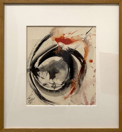 Kazuo Shiraga, Senza titolo, 1980, acquarello su carta, cm 27x24