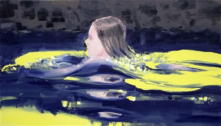 Markus Willeke, Chrystal lake, 2014, olio su tela, cm 120x210