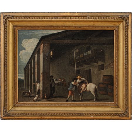 GIUSEPPE MARIA CRESPI (Attr.le), Due oli su tela