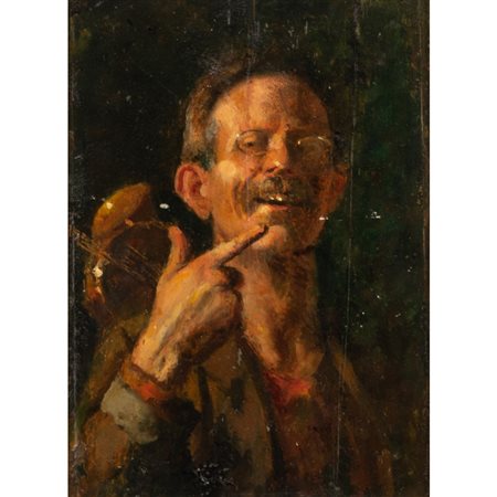 NICOLO’ GIANNONE (Attr.le),Figura maschile,Olio su tavoletta