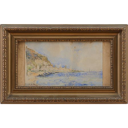 ETTORE DE MARIA,Veduta di Sferracavallo, Acquarello su carta