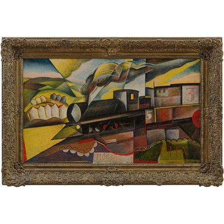 ESPONENTE DEL CUBO-FUTURISMO RUSSO INIZI XX SEC., Olio su tela