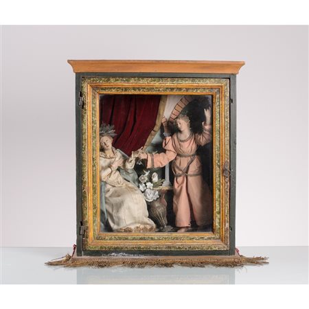 MANIFATTURA NAPOLETANA DEL XIX SECOLO, Gruppo in terracotta