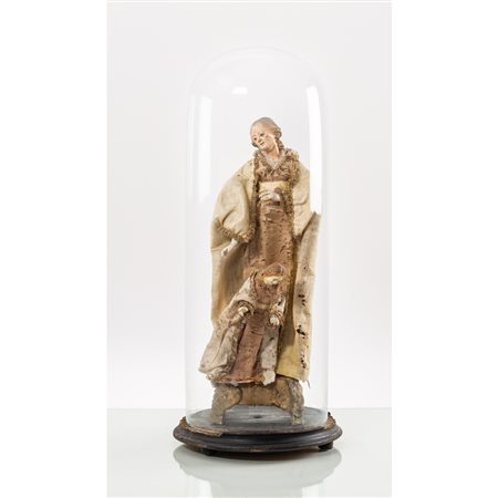 SCUOLA NAPOLETANA DEL XVIII SECOLO, Gruppo scultoreo in legno