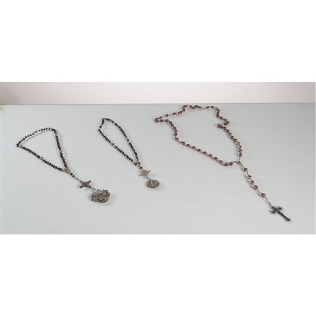 MANIFATTURA SICILIANA DEL XVIII/XIX SECOLO, Tre rosari