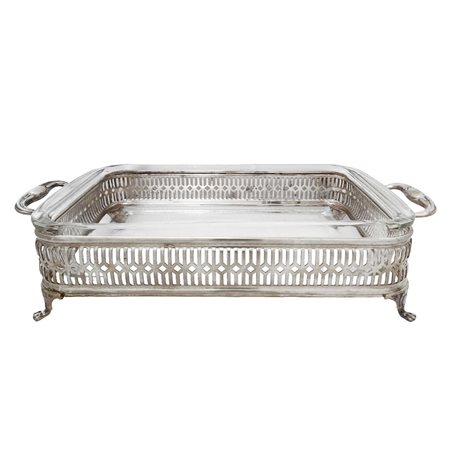 Porta pirofila PIREX in Silver Plated