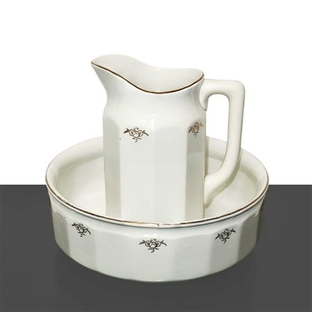 Boccale e bacile, Società Ceramica Laveno, Early 20° secolo 