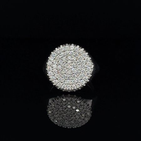 ANELLO IN ORO BIANCO 14K CON DIAMANTI- 6.470 GR - DJ31202