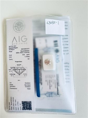 DIAMANTE 2,52 CT GIALLO CHIARO GRIGIASTRO - CLARITY SI1 - C30311-1