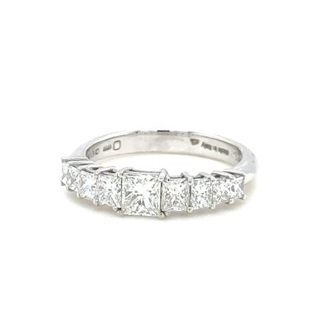 ANELLO IN ORO BIANCO 18K 3.89 GR CON DIAMANTI TAGLIO PRINCESS - JG4041834