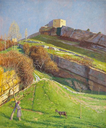 Hans Litzmann (Berlin/Berlino 1872 - Torbole 1955) Il fortino di Nago con...