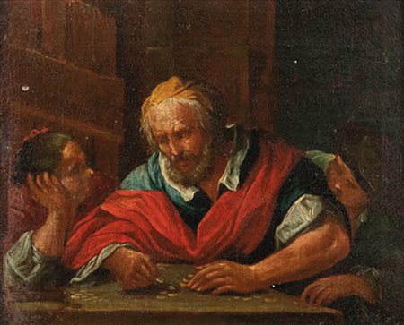 Pittore veneto, seconda metà del XVIII sec. L’usuraio o il cambiavalute...