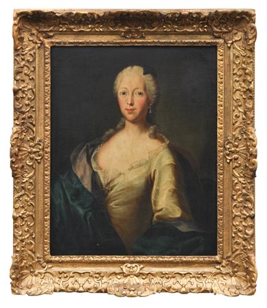 Maler um 1750/Pittore del 1750 ca. Ritratto di giovane donna;Olio su tela, 83...