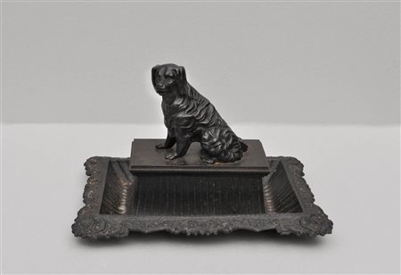 Anonym/Anonimo Calamaio con cane (in un interno veronese del 1858);Metallo,...