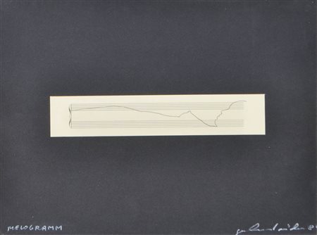 Gerhard Rühm (Wien/Vienna 1930) Melogramma, 1984;China, 29 x 39 cm (compreso...
