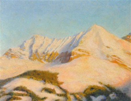 Alfred Poell (Oberndorf, Salzburg/Salisburgo 1867 - Gmunden 1929) Paesaggio...