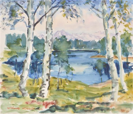 Karl Schattanek (Wien/Vienna 1890 - Innsbruck 1965) Wildmoos vicino a...