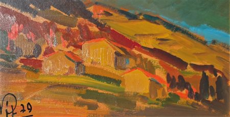 Hermann Josef Pitscheider (Brixen/Bressanone 1923 - 2019) Paesaggio in Val...