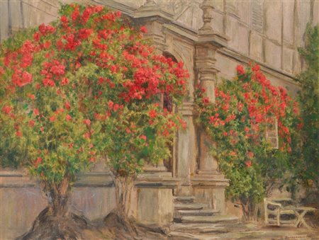 Thomas Leitner (Altmünster 1876 - Wien/Vienna 1948) Rose in fiore, anni...