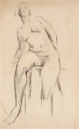 Henry Moore (Castelford 1898 - Perry Greene 1986) Nudo di figura femminile...