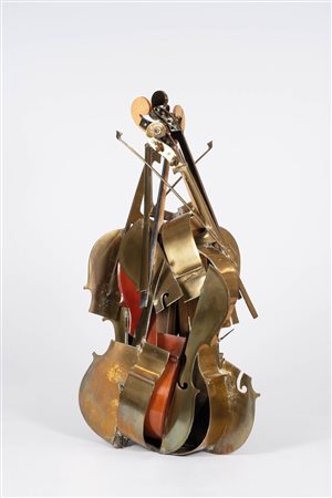 Fernandez Arman (Nizza 1928 - New York 2005) Squeezed, 1987;Scultura in...