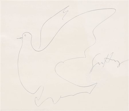 Renato Guttuso (Bagheria, Palermo 1911 - Rom/Roma 1987) Colomba;Biro su carta...
