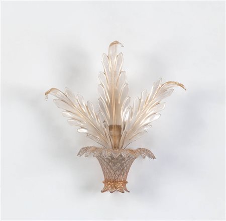 Seguso Vetri d’arte Murano Applique ad una luce Hotel Bristol Merano,...