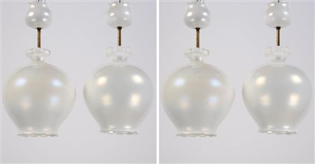 Vetreria Gino Cenedese Murano 4 lampadari a sospensione Hotel Bristol Merano,...