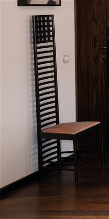Charles Rennie Mackintosh Sedia modello Hill House;Legno, seduta imbottita,...