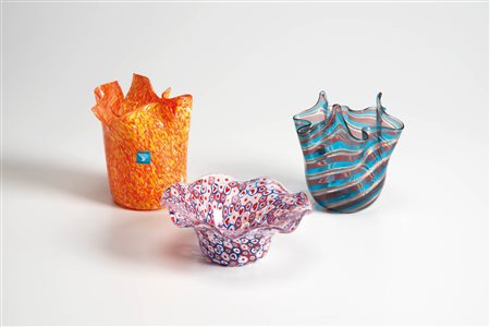 Manifaktur/Manifattura Murano Set di 3 vasi;Millefiori Fratelli Toso, Goto di...