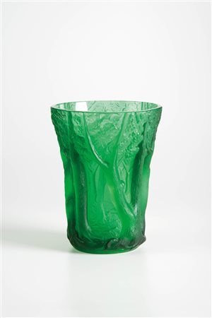 Josef Inwald zugeschrieben/attribuito Vaso foresta, Anni ‘30;Vetro boemo...