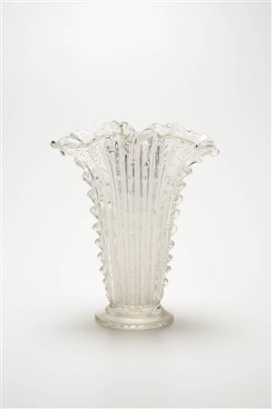 Ercole Barovier zugeschrieben/attribuito Vaso, Anni ‘30 in vetro trasparente...