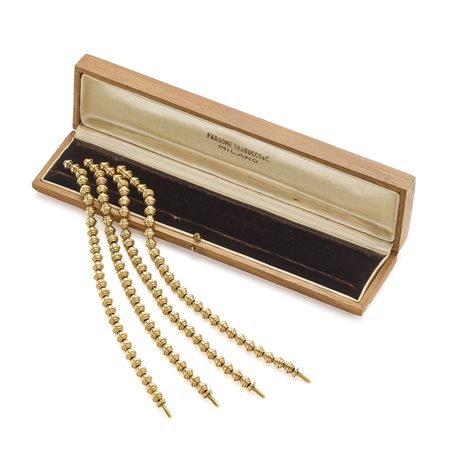  
Quattro bracciali unibili a collier in oro  
 