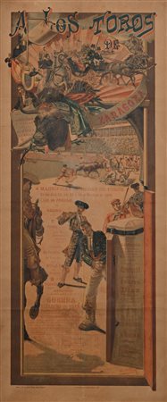 Emilio Porset Martinez Madrid 1874-Madrid 1922 A los toros de Zaragoza...