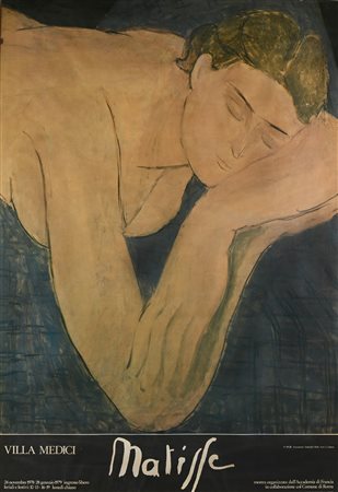 Poster della mostra di Matisse a Villa Medici, Roma 1978 poster cm 124x86